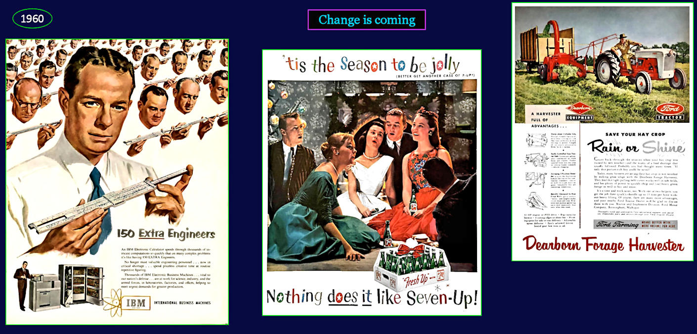 Magazine ads losing their 'pop', 1960